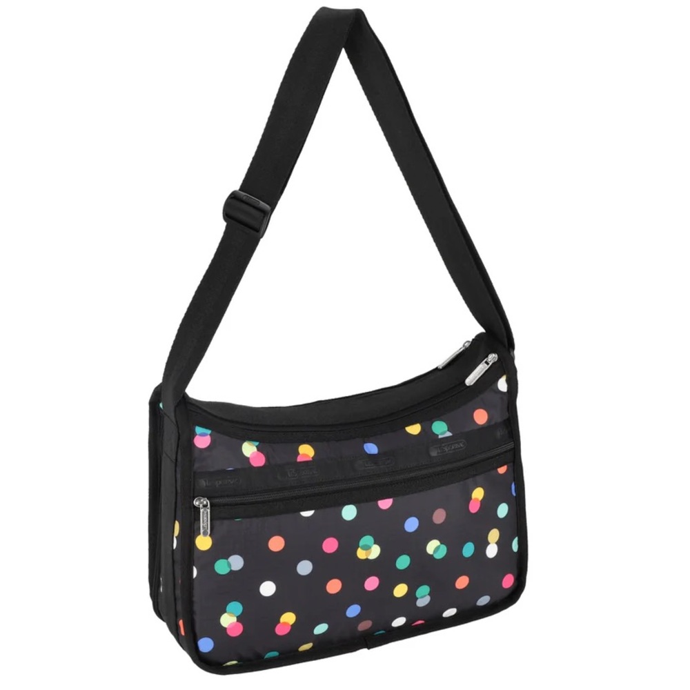 Lesportsac Black‎ Heart Polkadot Deluxe Everyday Bag